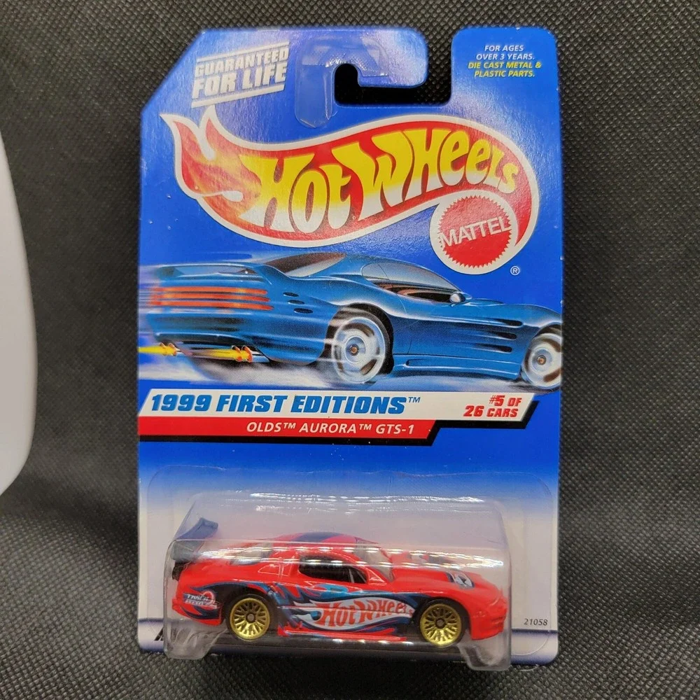 Hot Wheels 1999 First Editions 5 / 26 #911 Olds Aurora GTS-1 Red  Gold WSPs NEW